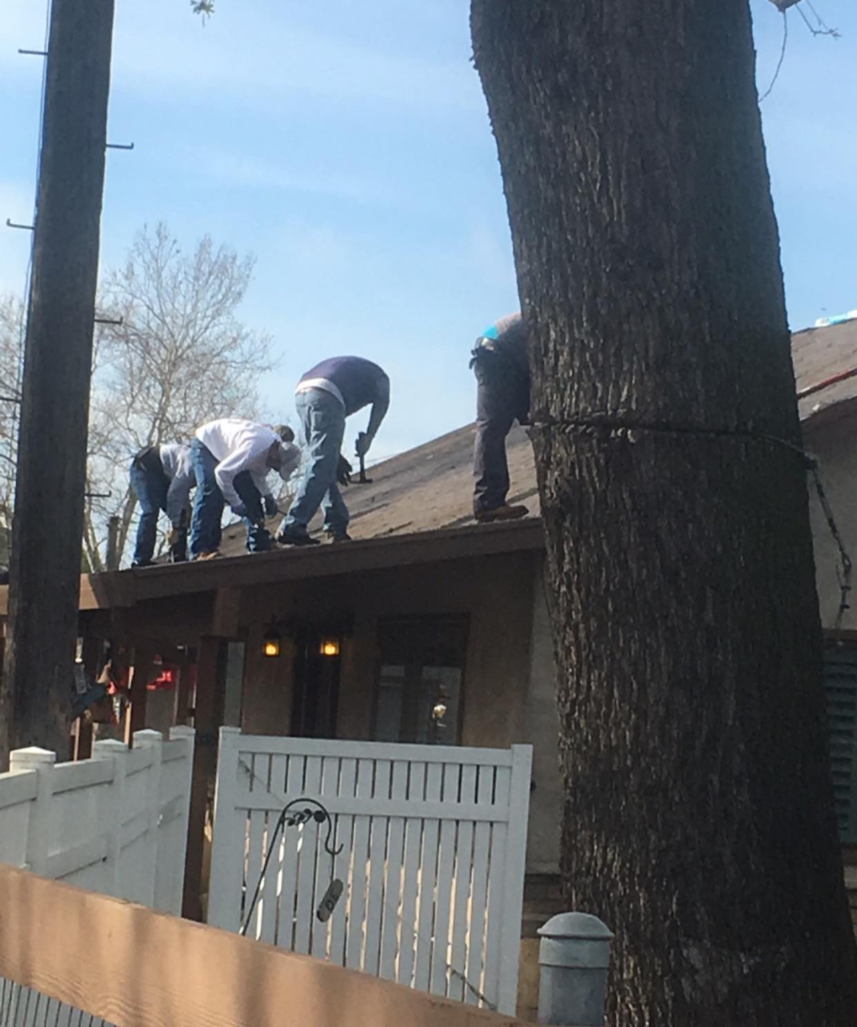 DeHart Roofing crew at work on a residential roof install